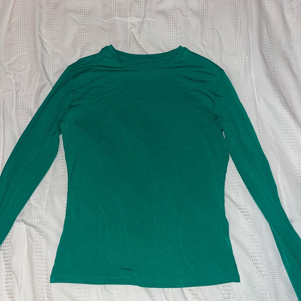 Green Long Sleeve Women's Top